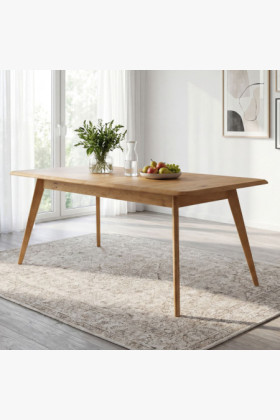 Massiver Eichen-Ausziehtisch 160-200 cm Natur-Eiche